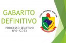 GABARITO DEFINITIVO – PROCESSO SELETIVO Nº 01/2022