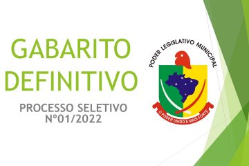 GABARITO DEFINITIVO – PROCESSO SELETIVO Nº 01/2022