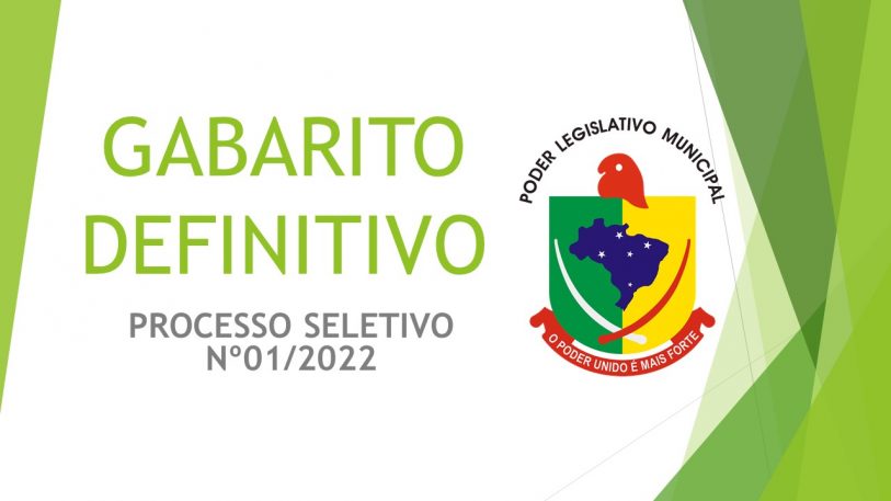 GABARITO DEFINITIVO – PROCESSO SELETIVO Nº 01/2022